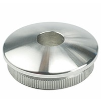 Rohrabschlussstopfen leicht gewölbt mit Bohrung