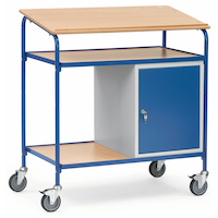 Rollpult Ladefläche mit Stahlschrank