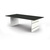 Schreibtisch Form 4 mit Wangen-Gestell