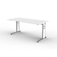 Schreibtisch Form 4 mit C-Fuß-Gestell