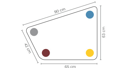 Dreieck 111 x 80/80 cm