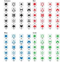 Selbstklebende Symbole