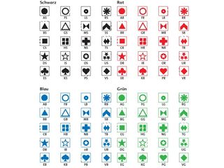 Selbstklebende Symbole
