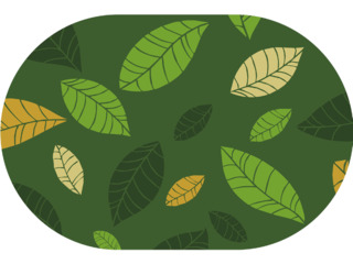 Spielteppich "Blätter", oval