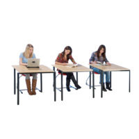 Stack o Flex Quadrattisch, stapelbar, fahrbar & höhenverstellbar