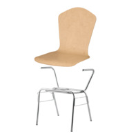 Stapelstuhl mit Schale "London" und Chromgestell