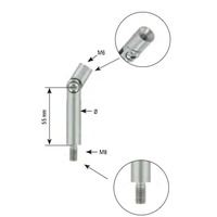 Stift mit Gelenk und mit Außen- und Innengewinde