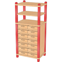 Stollenschrank V, Höhe 120, 160, 180 cm