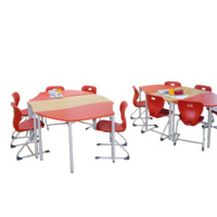 Swing-It Trapezwellentisch, feststehender Schultisch