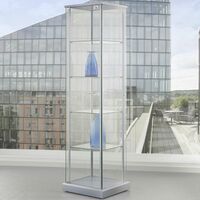 Säulenvitrine FORUM mit Aluminiumsockel