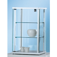 Säulenvitrine FORUM ohne Sockel, niedrig