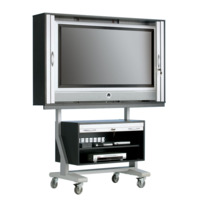 TV Wagen, TV Rack für Fernseher bis 55 Zoll 130 x 92 cm, mit Unterschrank