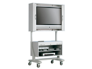 TV Wagen, TV Rack für Fernseher bis 40 Zoll 90 x 78 cm, mit 2 festen Böden