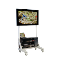 TV Wagen, TV Rack für Fernseher bis 70 Zoll mit schwarzer Ablage