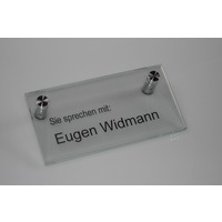 Tisch-Namensschild aus Glas