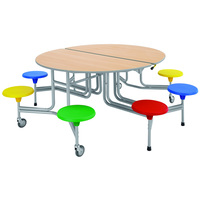 Tisch-Sitz-Kombination oval