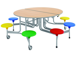 Tisch-Sitz-Kombination oval