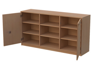 Raumteilerschrank B 152 cm - mit Sockel / mit Rollen