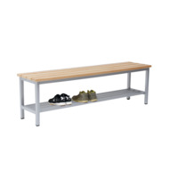 Umkleidesitzbank mit Schuhablage