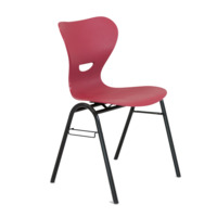 Vierbeinstuhl mit Kunststoff- Sitzschale, Sitzhöhe nach DIN