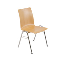 Vierbeinstuhl mit Sperrholz- Sitzschale U, Sitzhöhe DIN 6 - 46 cm