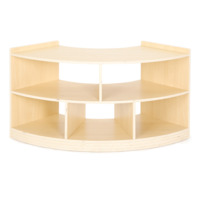 Viertelkreis-Raumteiler-Regal OWLAF, 1 Boden