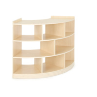 Viertelkreis-Raumteiler-Regal OWLAF, 2 Böden