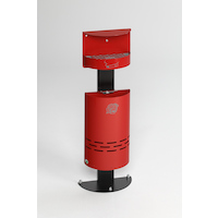 Abfallsammler mit Ascher und Dach H 98