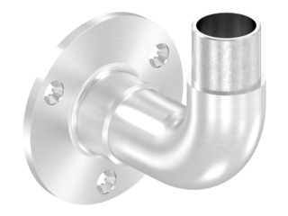 Wandhalter 90&deg;, rund, V2A