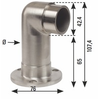 Wandhalterung mit 90° als Ecke