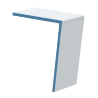 Wangen-Stehtisch aus Stahl wandbefestigt