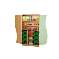 Wellenhochschrank mit 20, 30 oder 40 flachen Boxen