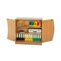 Unterschrank mit Wellentüren, 2 Einlegeböden