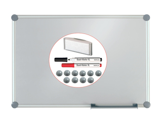 Whiteboard 2000 MAULpro, Komplett-Set, silver