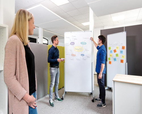 Whiteboard-Tafel, beidseitig zu verwenden