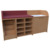 Wickel- und Badekommode Breite 210 cm /Treppe, 2x4 F&auml;cher, 2 T&uuml;ren, Badebecken