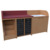 Wickel- und Badekommode Breite 210 cm /Treppe, 2x8 Boxen, 2 T&uuml;ren, Badebecken
