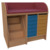 Wickelkommode Breite 114 cm /Treppe, 2x6 flache Modulboxen