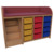 Wickelkommode Breite 154 cm /Treppe, 3x4 hohe Boxen auf Schienen