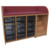 Wickelkommode Breite 154 cm /Treppe, 3x4 hohe Boxen auf Schienen