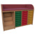 Wickelkommode Breite 154 cm /Treppe, 3x8 flache Boxen auf Schienen