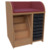 Wickelkommode Breite 86 cm /Treppe, 8 flache Boxen auf Schienen