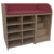 Wickelkommode Breite 125 cm /Treppe, 2x4 F&auml;cher
