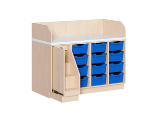 Wickelkommode mit Treppe, 143 cm breit