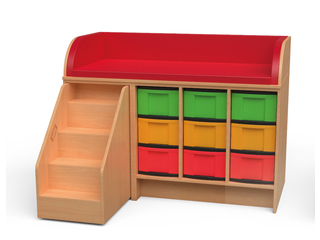 Wickelkommode mit Treppe, Breite 145 cm