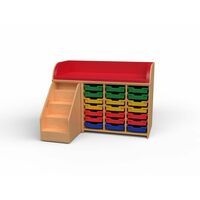 Wickelkommode mit Treppe, Breite 154 cm