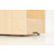Wickelstation Ahorn-Optik Breite 134 cm / transparenten Boxen