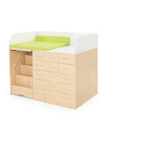 Wickelstation Ahorn-Optik mit Schubladen