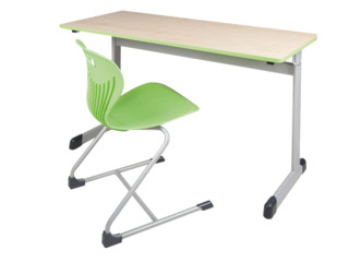 Zweier-Schülertisch 130x55 cm Modell T