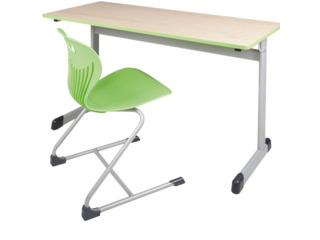 Zweier-Schülertisch 130x65 cm Modell T